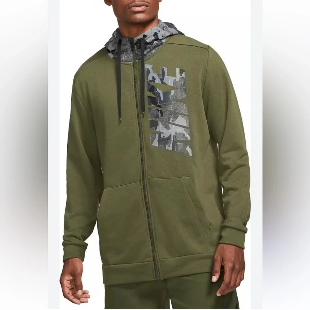 Nike Green Camo Graphic Hoodie Men’s Size Small